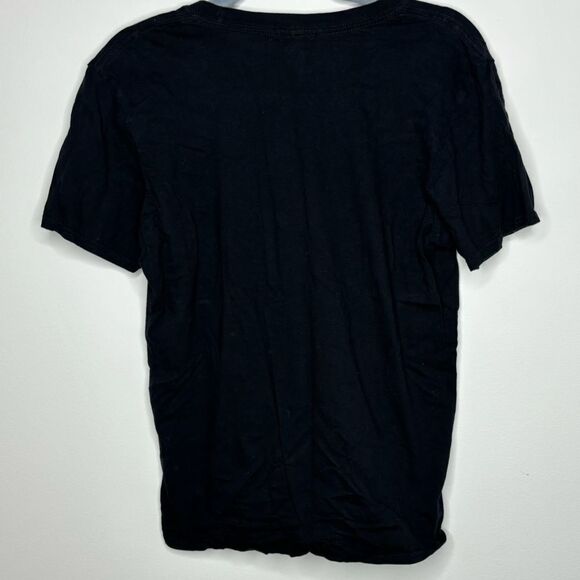 boohooMan- Black T-shirt with White script "Man" on side - Picture 3 of 3
